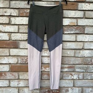 Outdoor Voices Gray Blue Cream Stretch Yoga Workout Pants